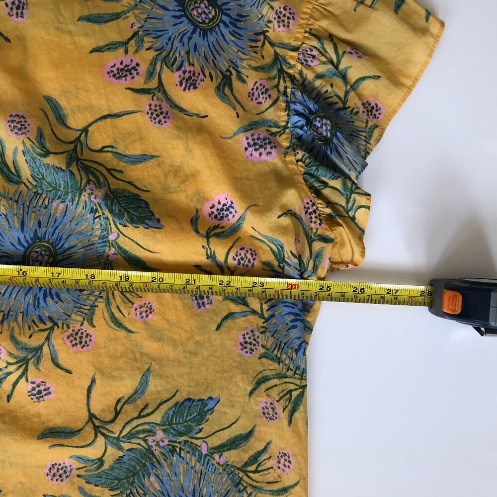 Madewell Floral Flutter Sleeve Blouse, XL - Picture 10 of 10